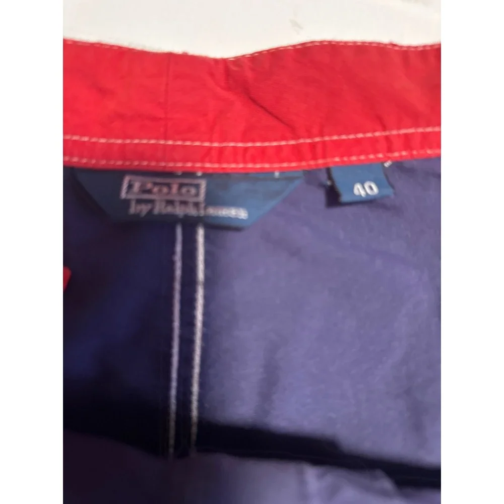 Polo Ralph Lauren Swim Trunks Mens 40 Navy Blue Good Big Pony Cargo Board Shorts